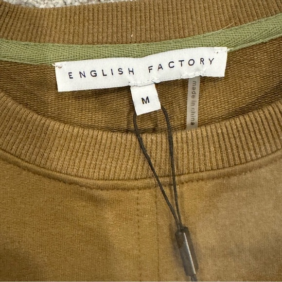 NWT English Factory Knit Unbalanced Seam Olive Brown Sweater Dress Size Medium - Picture 7 of 11